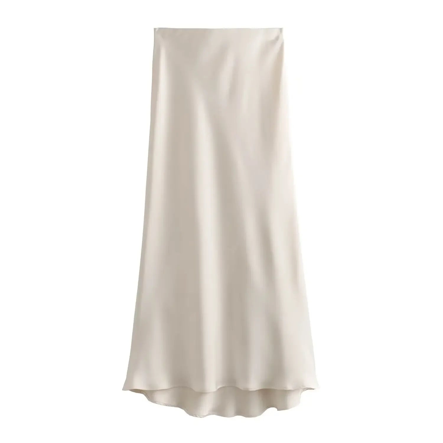 Satin Noir™ Midi Skirt