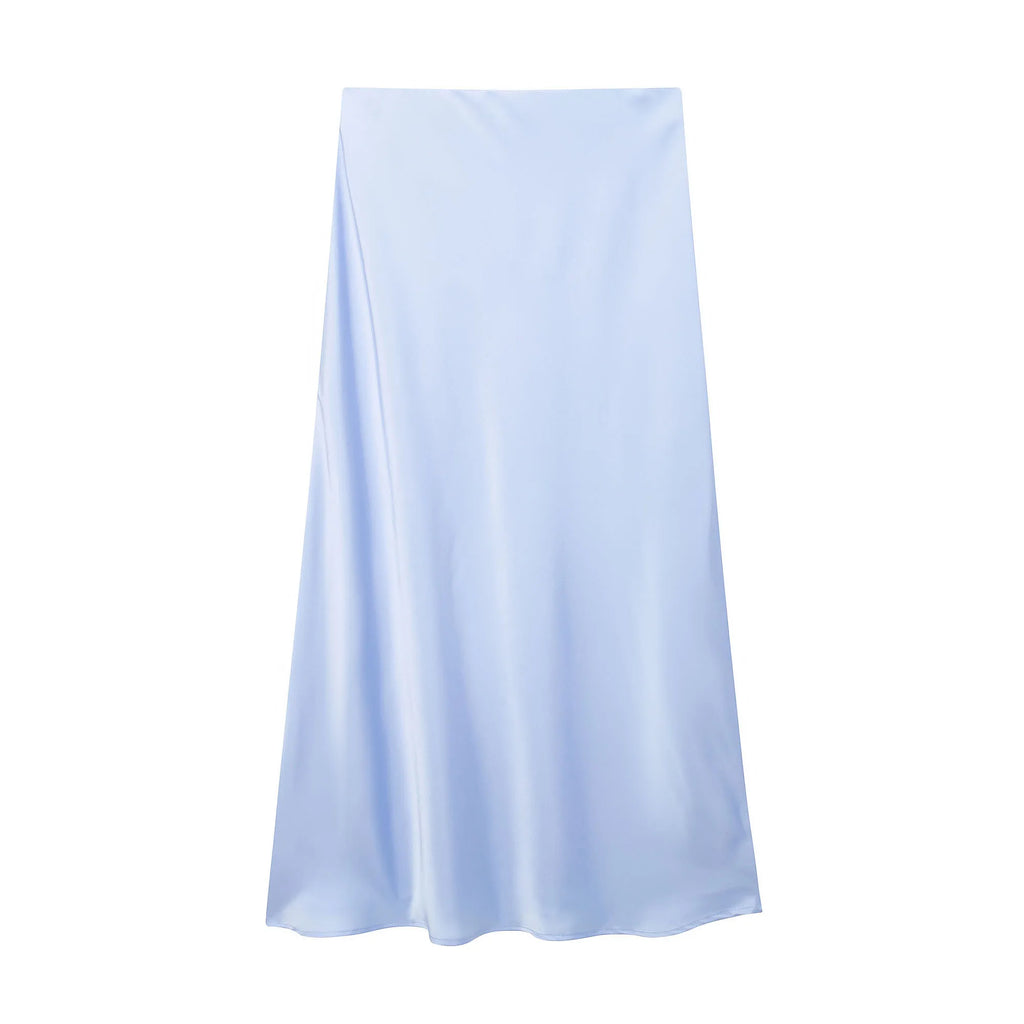 Satin Noir™ Midi Skirt