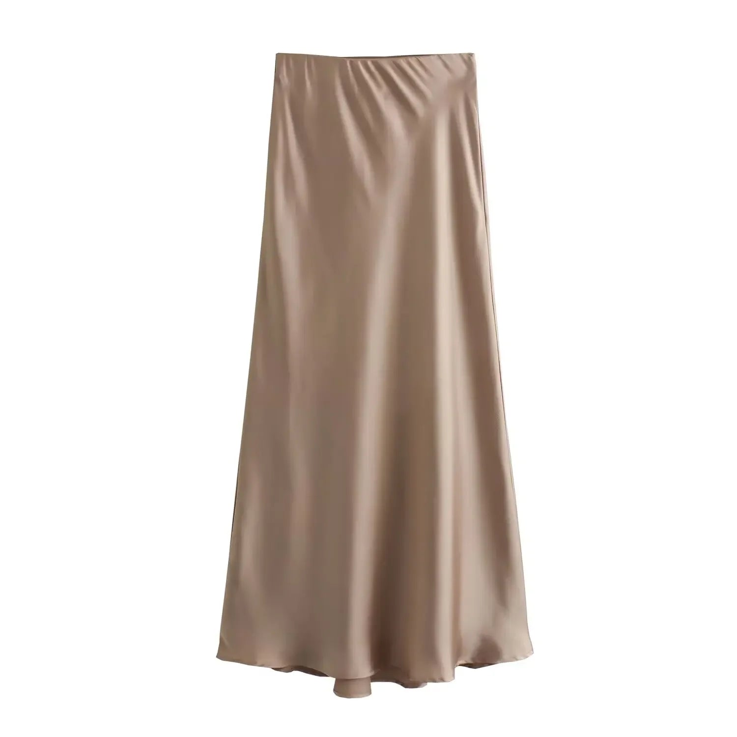 Satin Noir™ Midi Skirt
