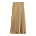 Satin Noir™ Midi Skirt