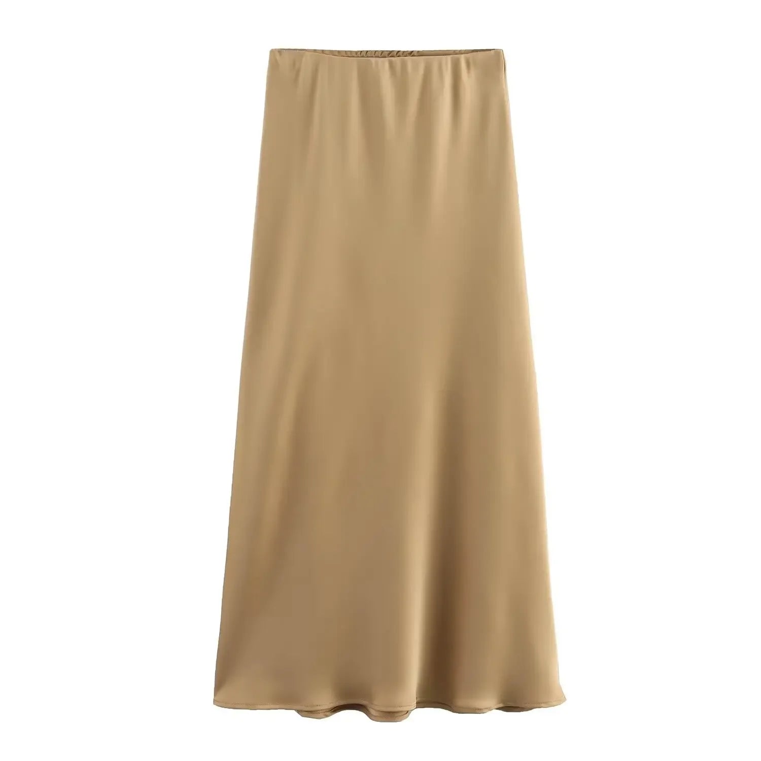 Satin Noir™ Midi Skirt