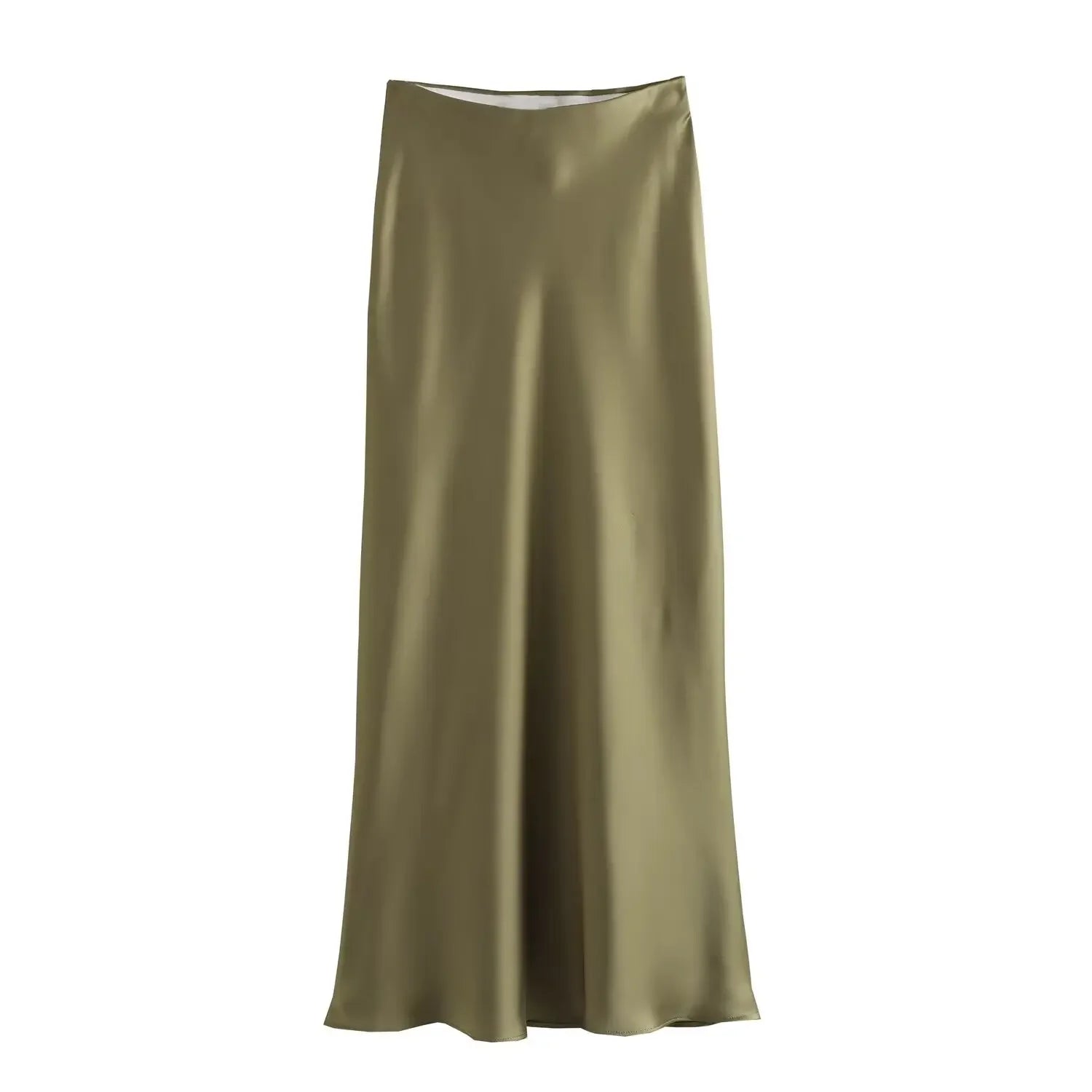 Satin Noir™ Midi Skirt